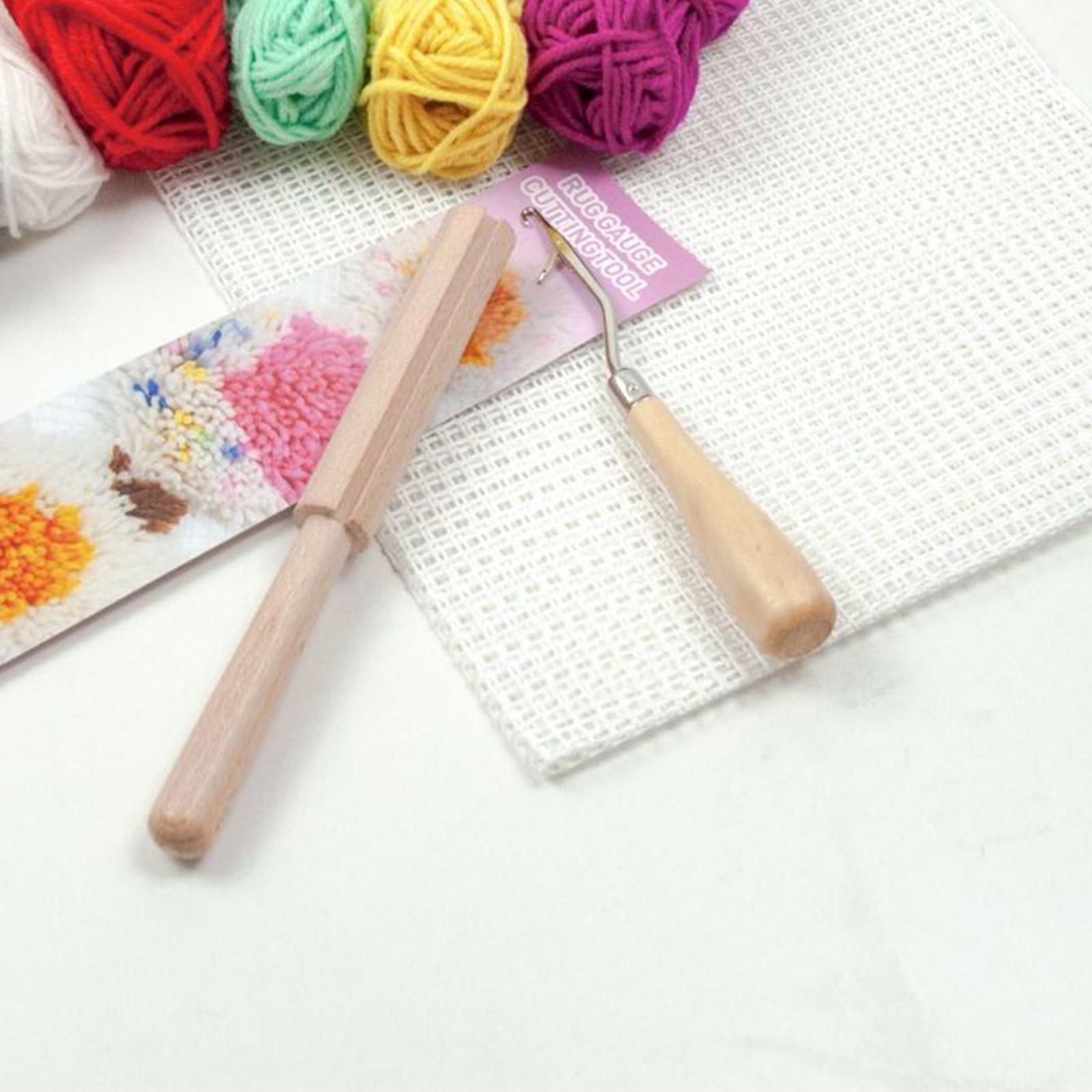 Latch Hook Rug Yarn Kits Bent Latch Hook Tool  Craft Supplies DIY Kit