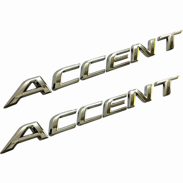 Tem Logo Chữ Nổi ACCENT Dán Đuôi Xe