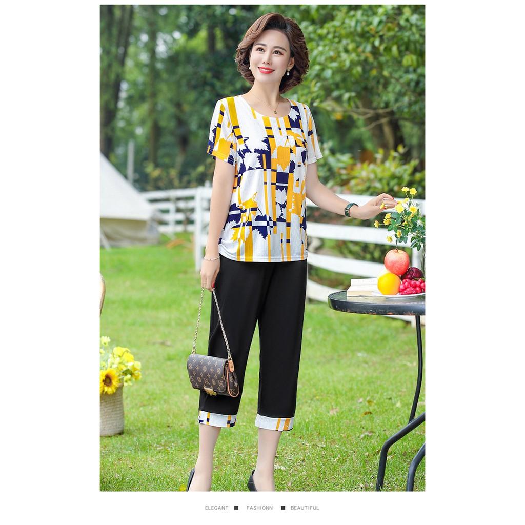 Bộ đồ áo thun mùa hè cho mẹ