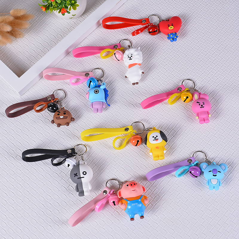 Móc khóa BT21 BTS 3D kèm chuông