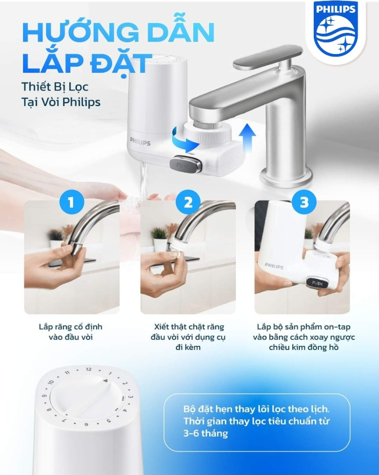 Combo 1 năm sử dụng nước sạch cho các chị em nội trợ với Bộ lọc nước tại vòi AWP3753 &amp; Lõi lọc AWP315 (HÀNG CHÍNH HÃNG)