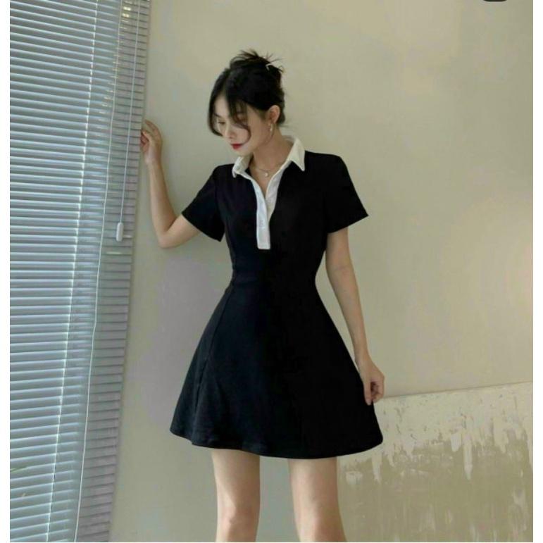 ĐẦM CỔ POLO, ĐẦM ĐEN CỔ POLO