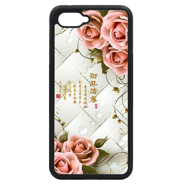 Ốp lưng điện thoại dành cho Oppo A3s Hoa Hồng Nền Sọc