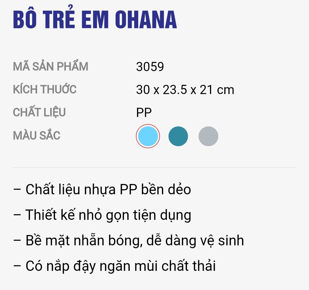 BÔ TRẺ EM OHANA CAO CẤP