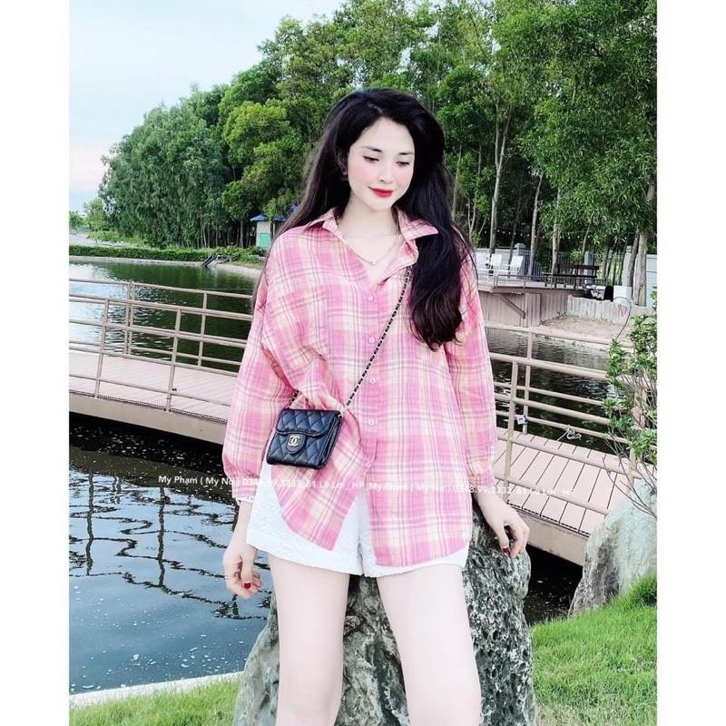 Áo sơ mi caro túi hộp siêu hot - hinhin