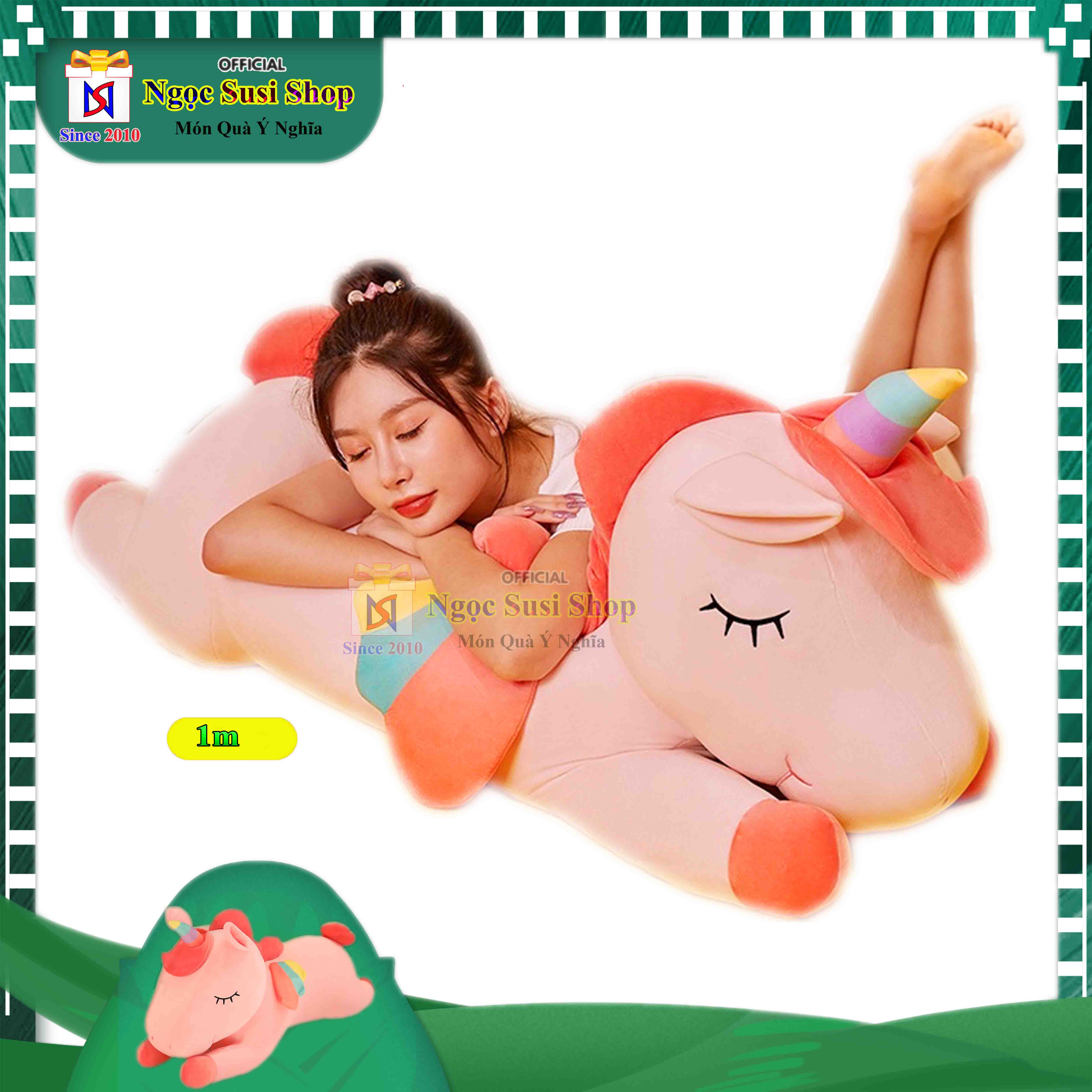 GỐI ÔM CON NGỰA PONY NGỰA KỲ LÂN KHỔNG LỒ SIÊU MỊN - THÚ BÔNG NGỰA KỲ LÂN