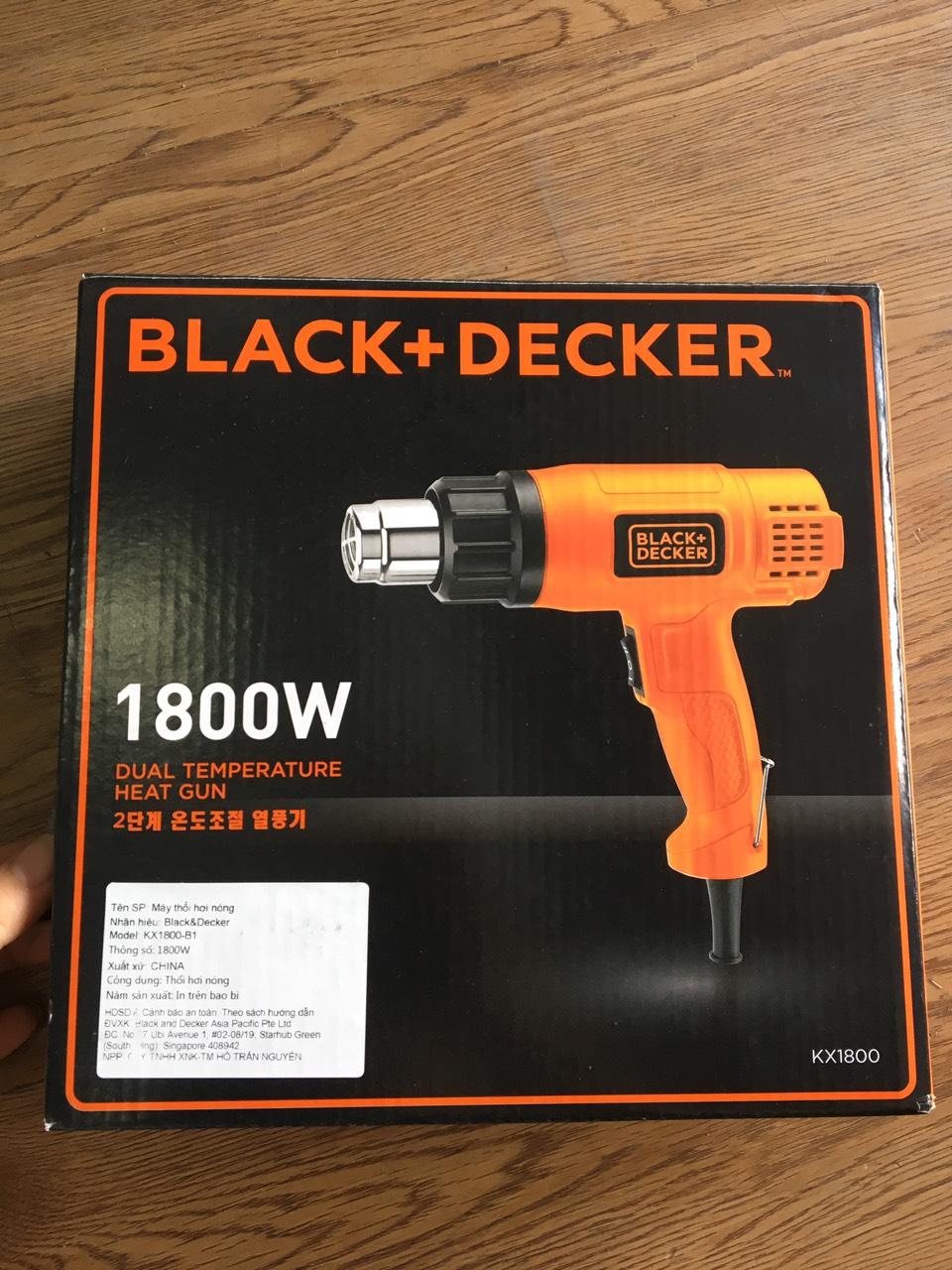 Máy thổi hơi nóng 1800w BLACK &amp; DECKER KX1800- Hàng chính hãng