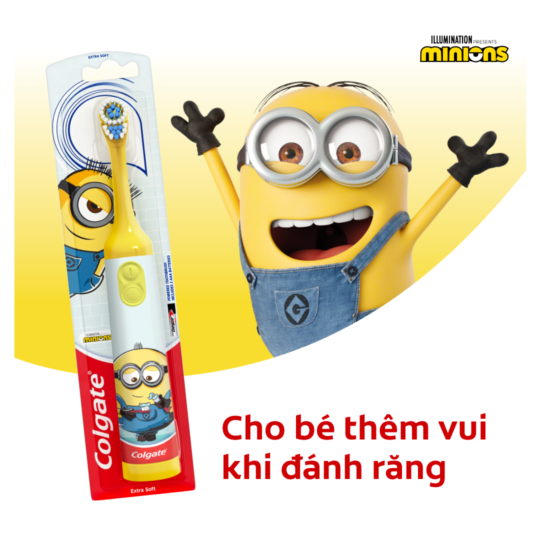 Bàn chải đánh răng điện Colgate Minions dành cho trẻ em