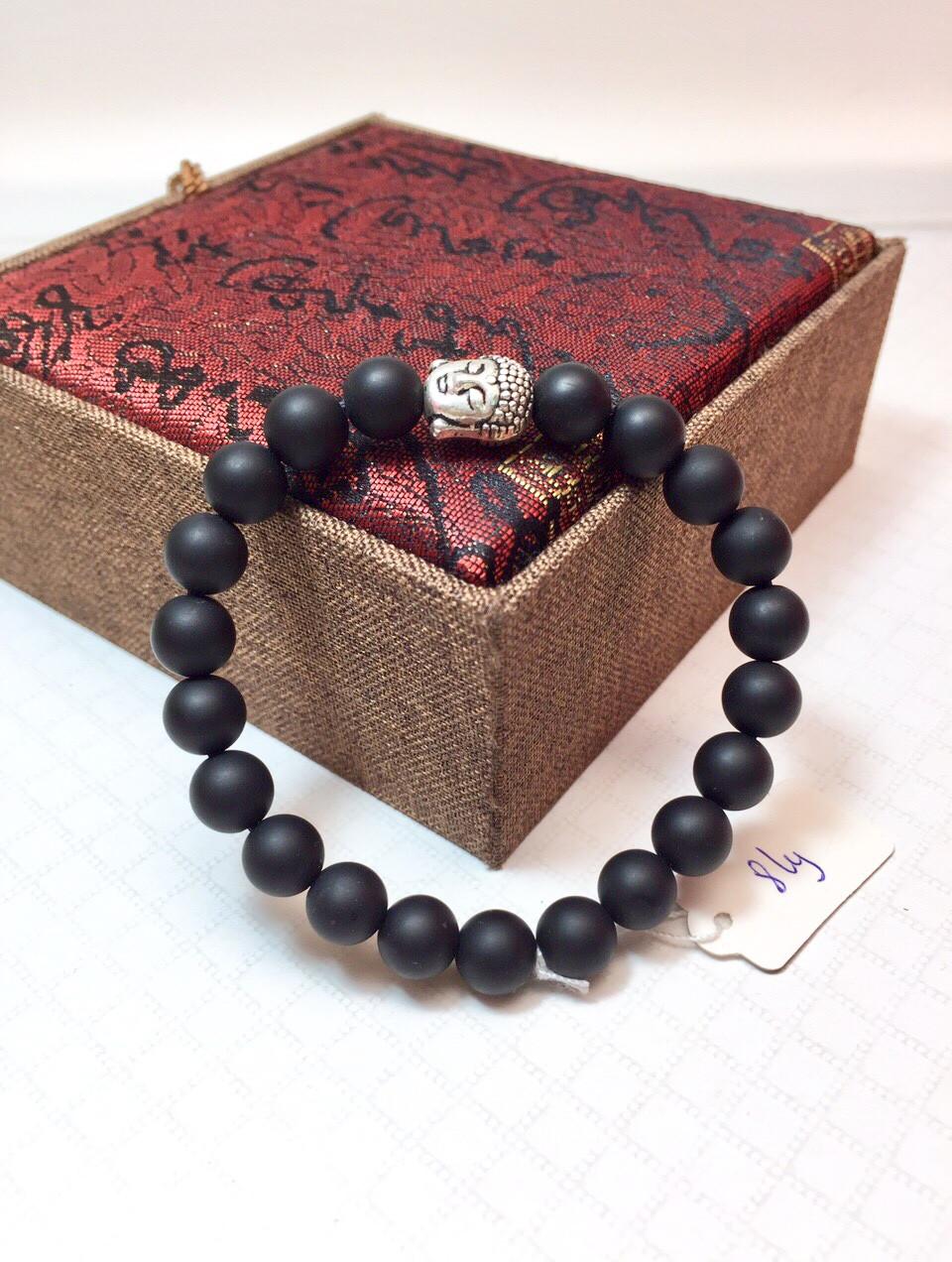 Vòng tay phong thủy đá Obsidian 8 ly