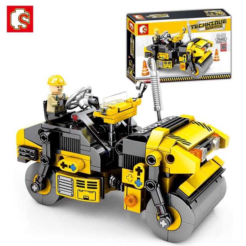 Đồ chơi xếp hình lắp ráp xe lu cho bé trai 288PCS SAVAKIDS