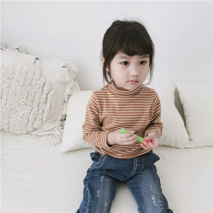 Áo thun cotton cổ cao cho bé trai bé gái, chất dày dặn ấm | MA07