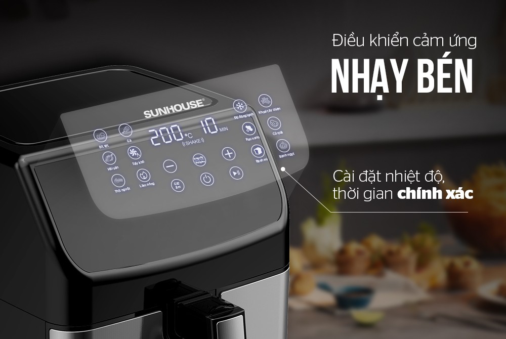 Nồi chiên không dầu đa chức năng 12 trong 1 Sunhouse SHD4087  - Hàng chính hãng