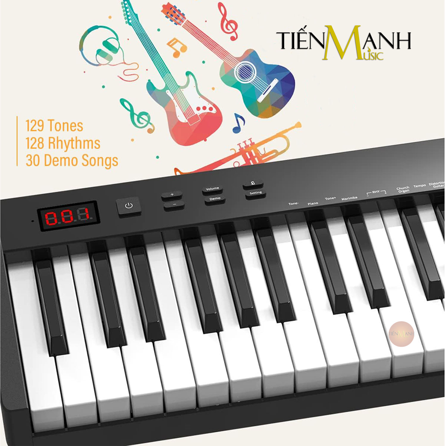 [New Model, Tặng Sticker] Đàn Piano Điện Konix PH88S - 88 Phím nặng Cảm ứng lực Có Loa, Bluetooth, Pin sạc PH88 Hàng Chính Hãng