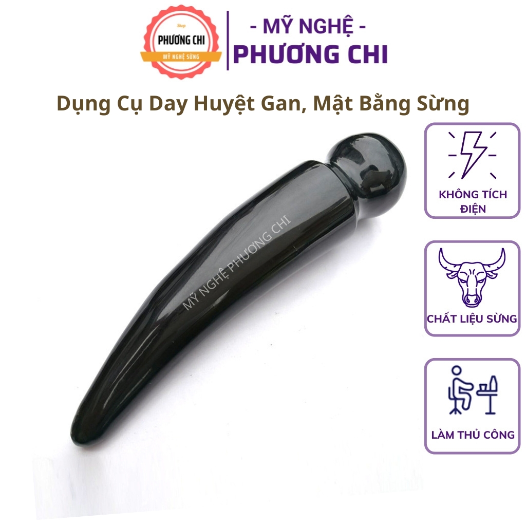 Dụng Cụ Day Huyệt Gan, Mật Bằng Sừng, Dụng Cụ Diện Chuẩn | Mỹ Nghệ Phương Chi