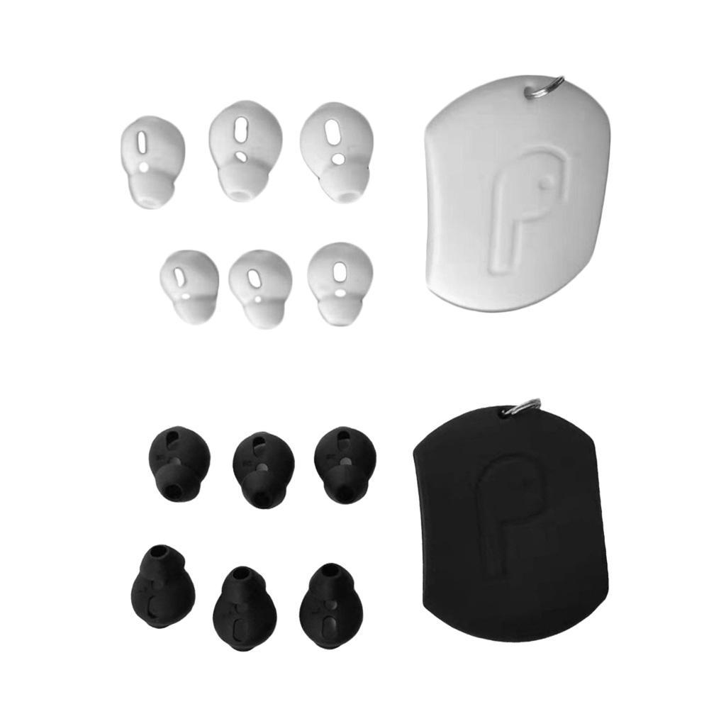 6 Pairs of Silicone Ear Pads Earbuds Eartips with Case for Airpods Headphones