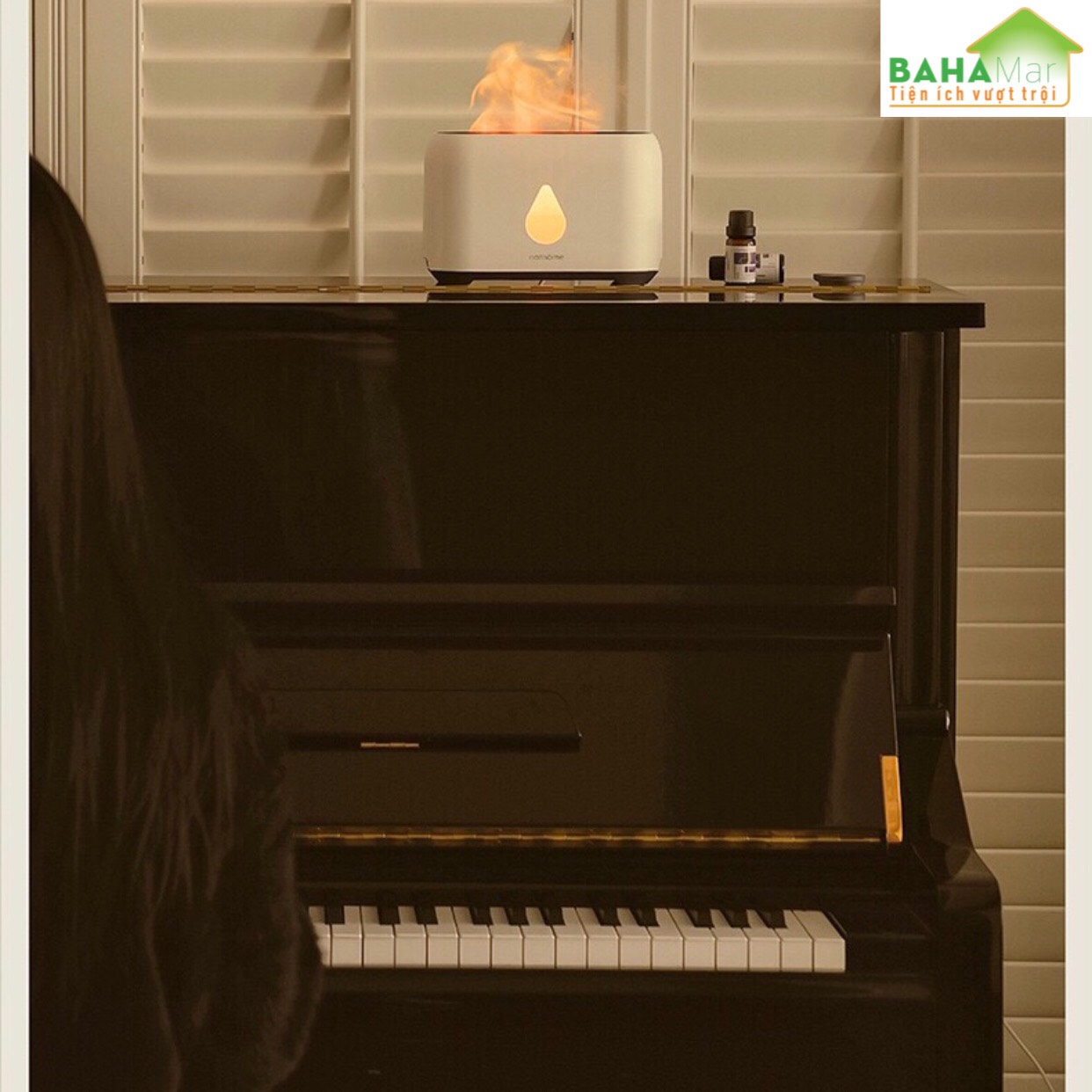 MÁY PHUN SƯƠNG TẠO ẨM MÔ PHỎNG NGỌN LỬA 3D ĐÈN LED - KHUẾCH TÁN TINH DẦU "BAHAMAR"
