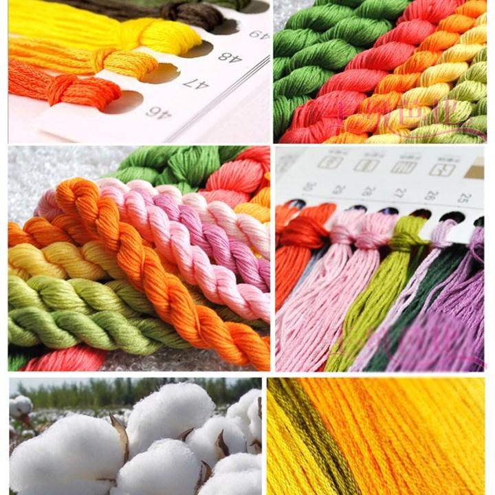 Tranh thêu chữ thập cửu ngư quần hội LV3396 - 100 x 51 cm - chưa thêu