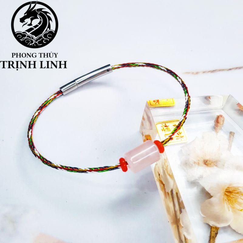VÒNG TAY LU THỐNG HỒNG DÂY THÉP CAO CẤP