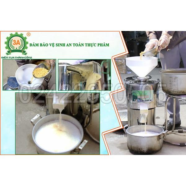 Máy xay sữa đậu nành tách bã công nghiệp 3A1,5Kw Inox vắt khô kiệt 90% | Máy làm đậu phụ, đậu hũ tại nhà