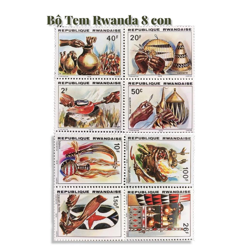 Bộ tem 8 con Rwanda - Tem Sưu Tầm.