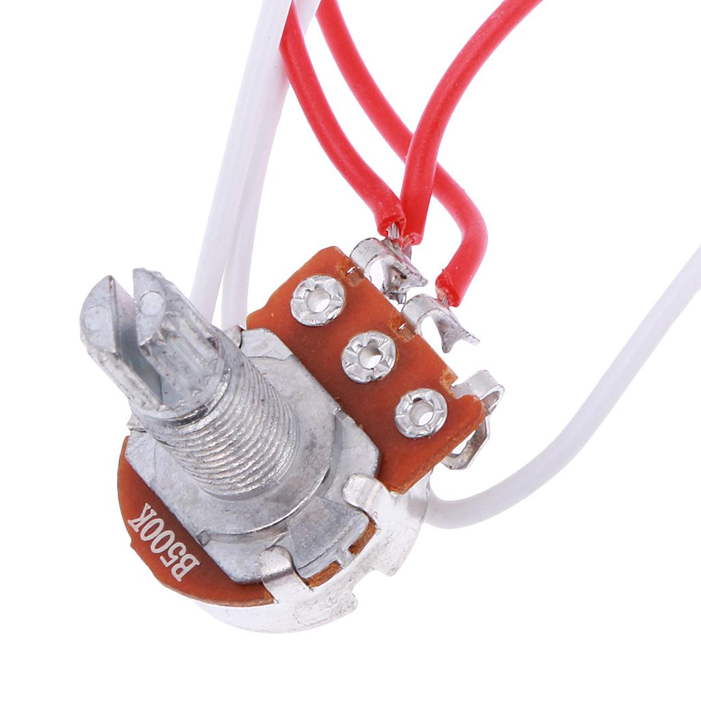 Electric Guitar Bass Wiring Harness 3-Way Switch 1V1T with Active EQ Pickup, Volume Tone Control