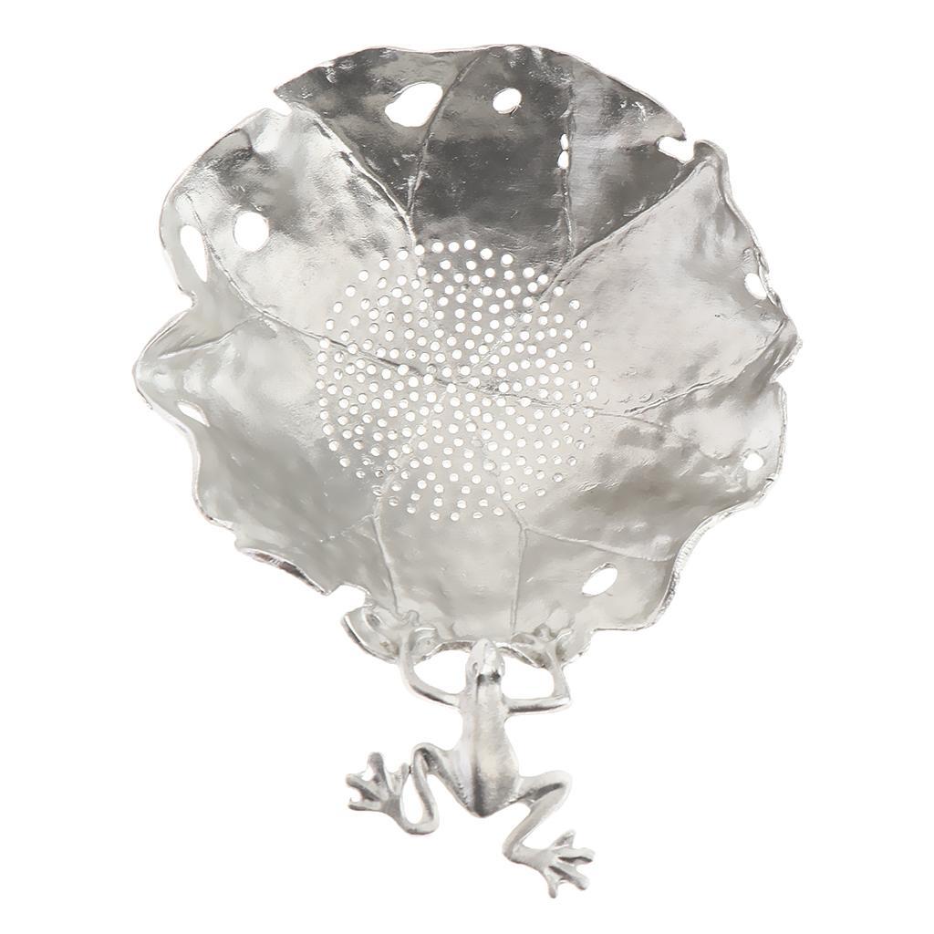 2 Pieces Pure Tin Tea Filter Strainer Leaf Shaped Kungfu Tea Set Accessory