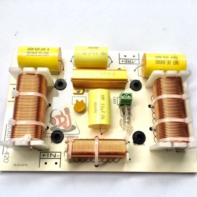 Mạch phân tần loa 2 bass 1 treble, FD-420, 02 cái mạch phân tần loa, bass 40, loa thùng 40, loa array