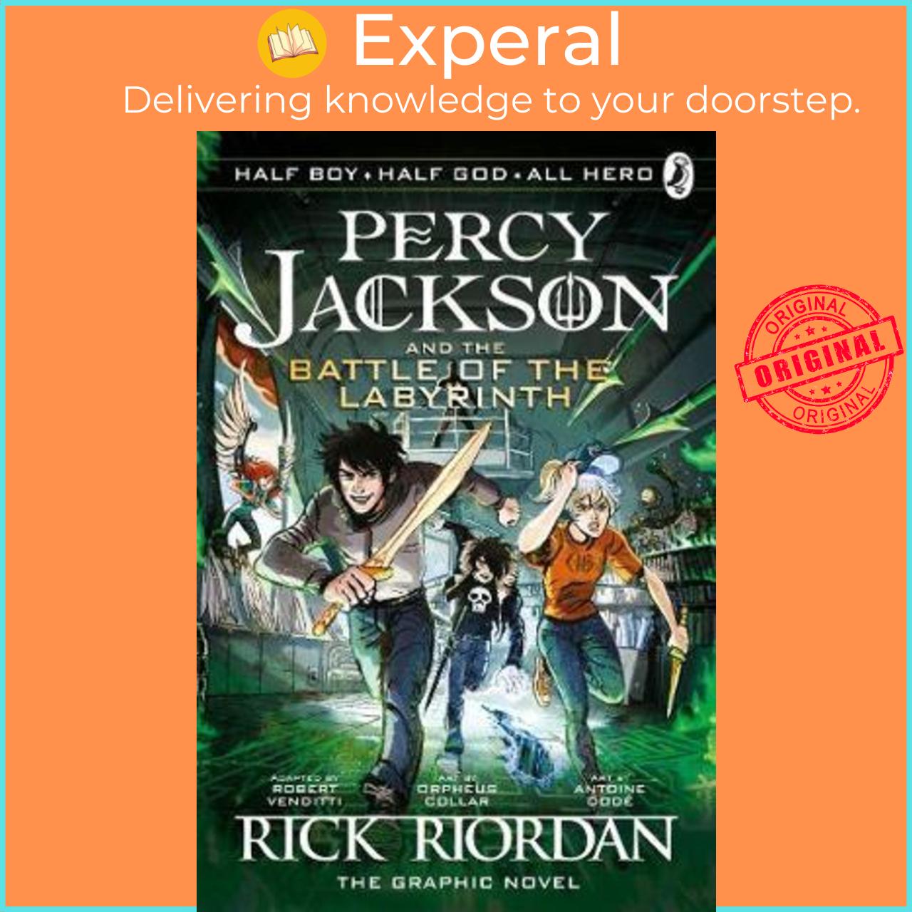 Sách - The Battle of the Labyrinth The Graphic Novel Percy Jackson Book 4 by Rick Riordan UK edition, paperback