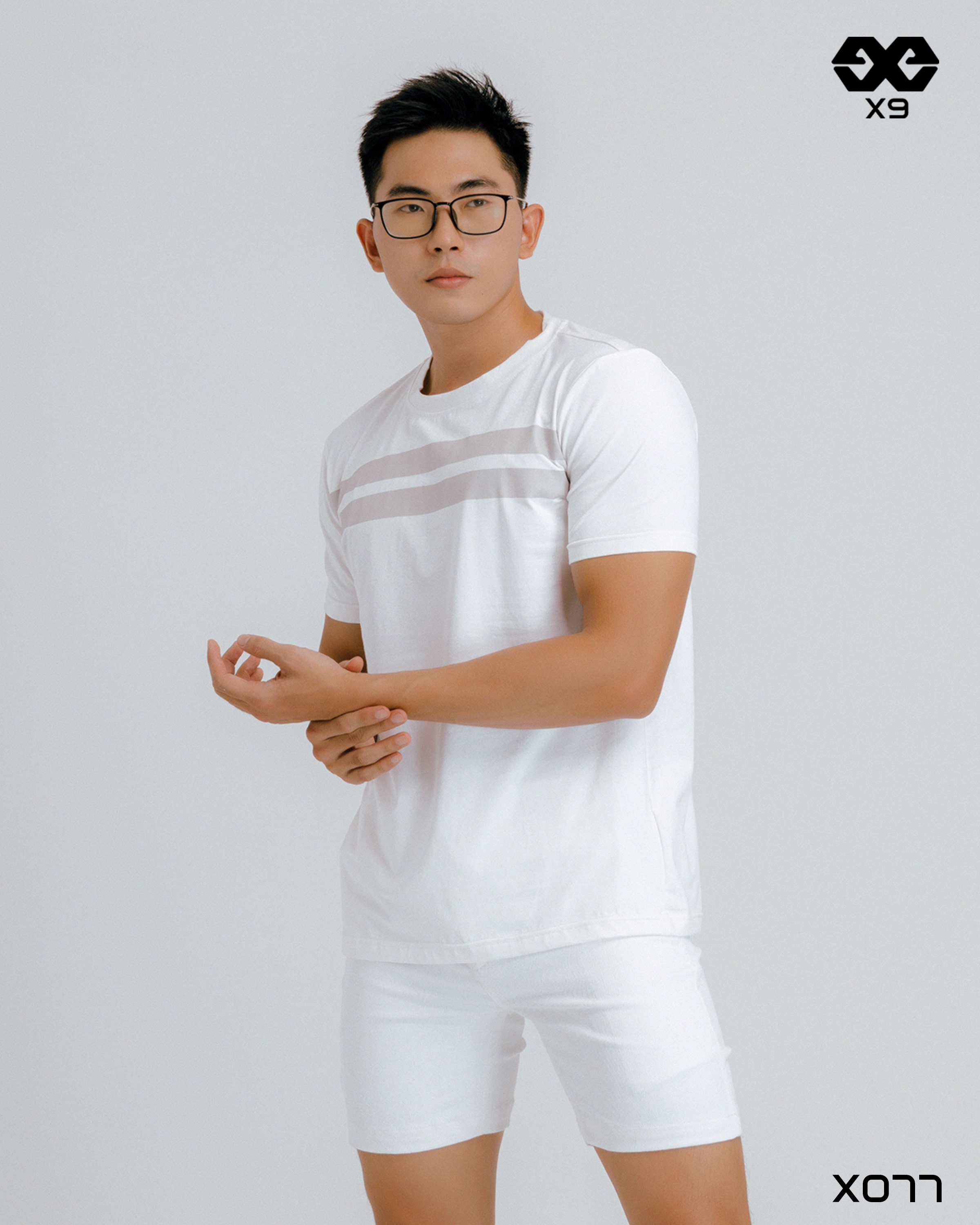 Áo Thun Nam Sọc Ngang 100% Cotton - X077