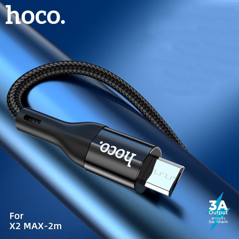 Cáp Sạc Nhanh Hoco X2 Max 3A Cổng Micro Dây Dài 2m - Hàng Chính Hãng