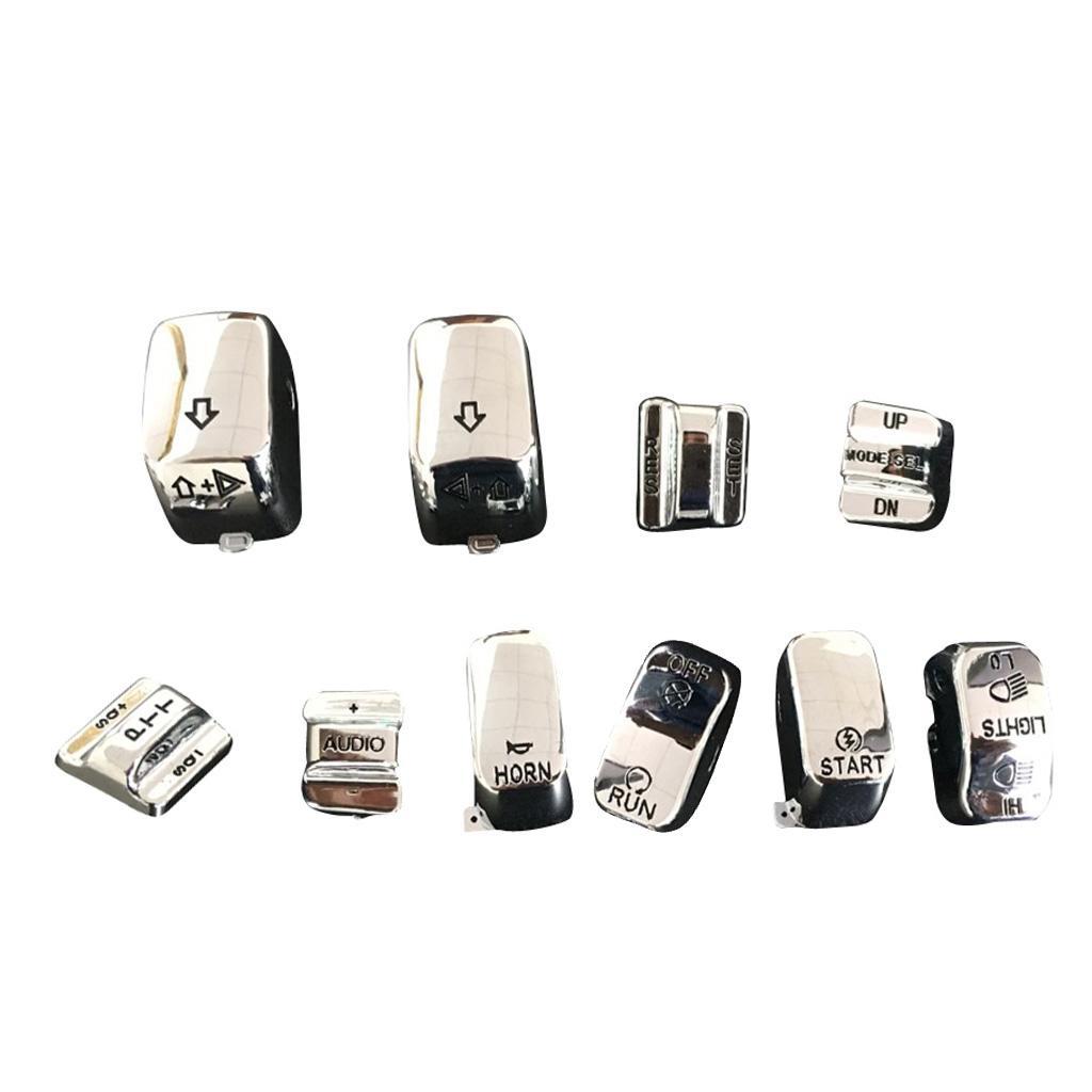 Chrome Switch Housing Buttons Cap Cover For Touring