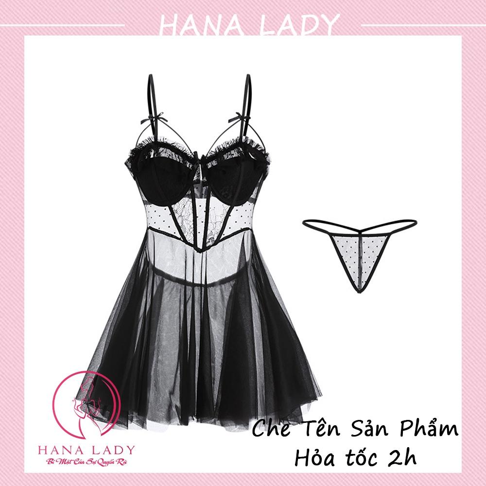 Váy ngủ sexy, đầm ngủ ren cao cấp phối mút ngực gợi cảm VN511