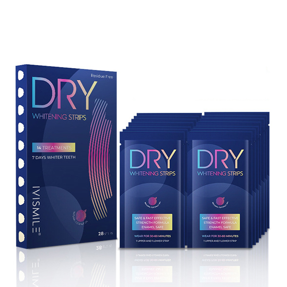 Liệu trình 14 ngày - miếng dán trắng răng Dry Whitening Strips (14 gói -  28 miếng)