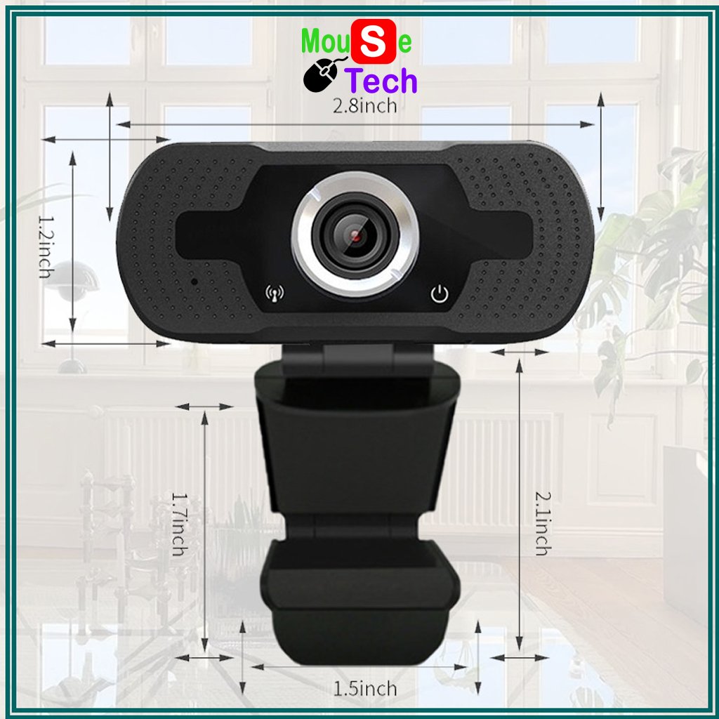 Webcam có mic Full HD 1080P dùng cho máy tính để dạy và học trực tuyến (Tặng lót chuột siêu xinh)