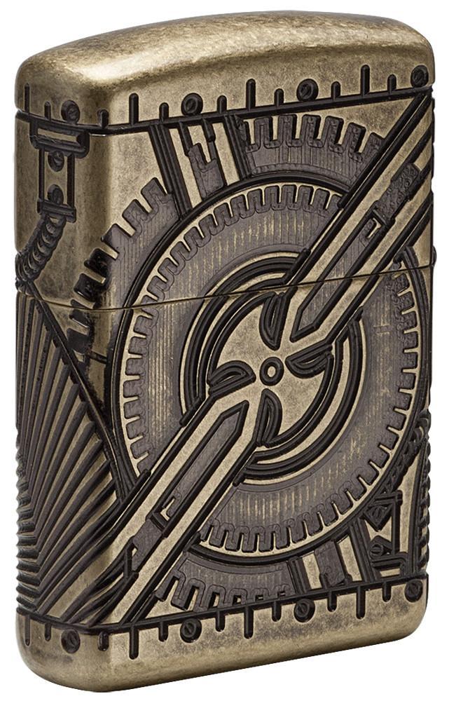 Bật Lửa Zippo Steampunk 360 Multicut Antique Brass Armor 29268