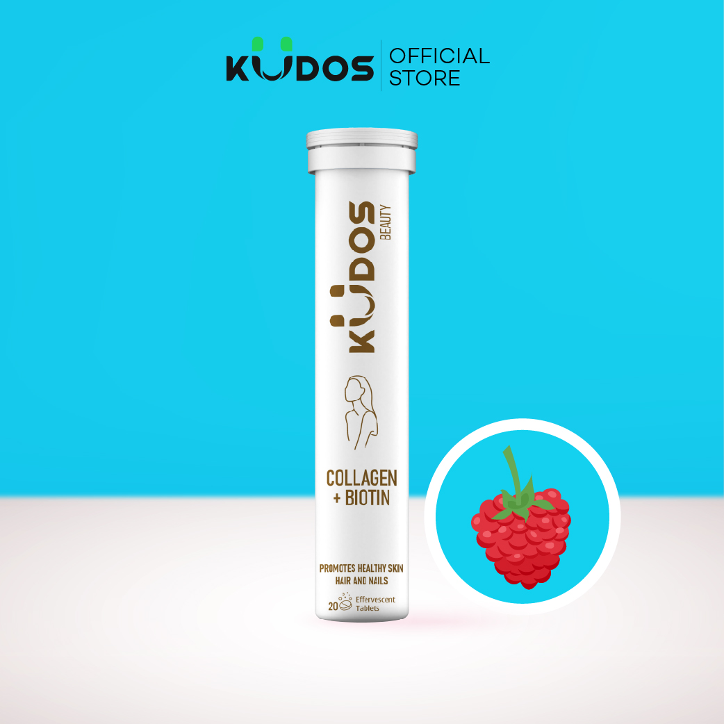 Combo Đẹp Da - Viên Sủi KUDOS VITAMIN C 1000mg + Viên Sủi Collagen + Biotin KUDOS BEAUTY