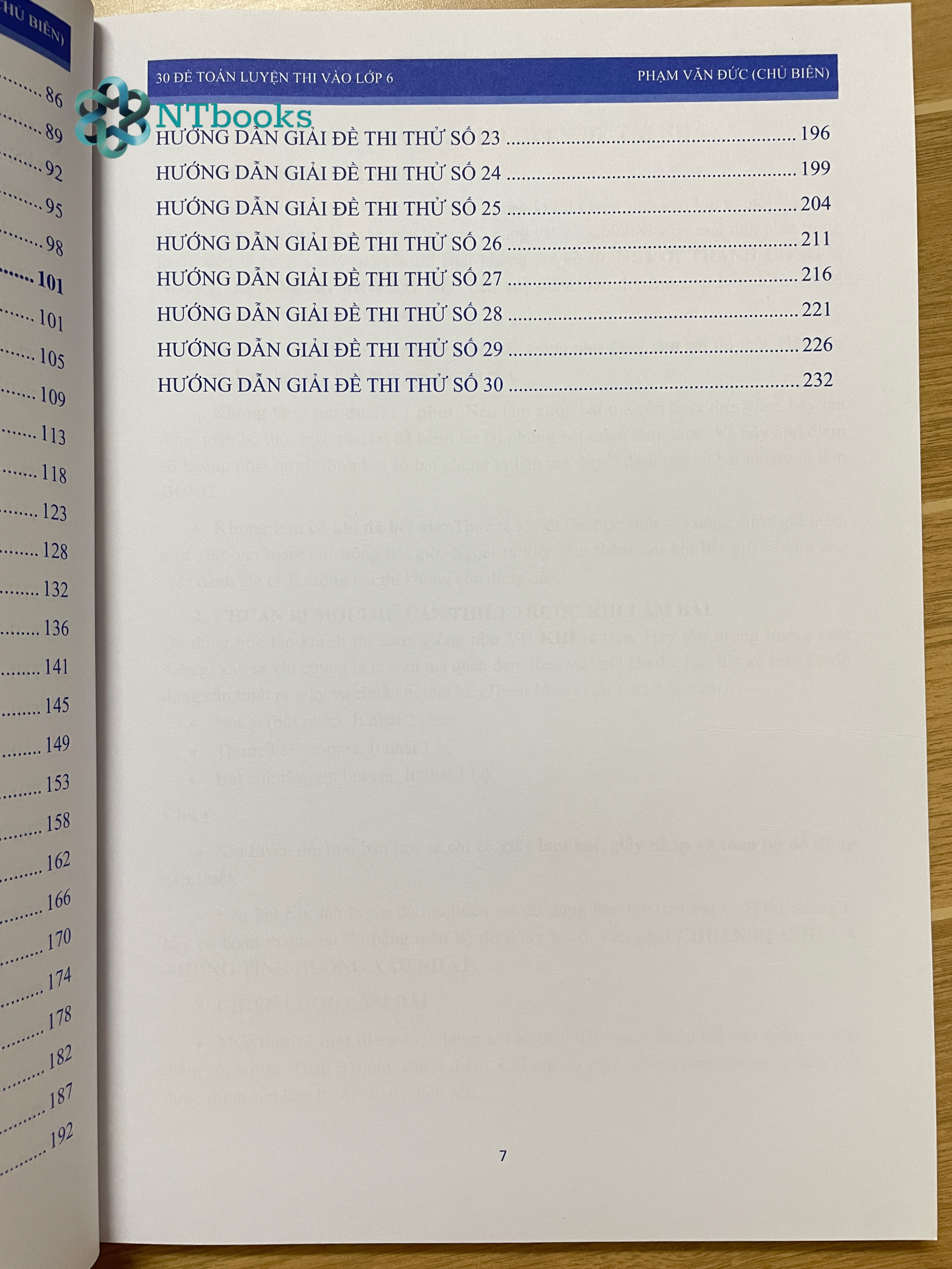Sách 30 Đề Toán luyện thi vào lớp 6
