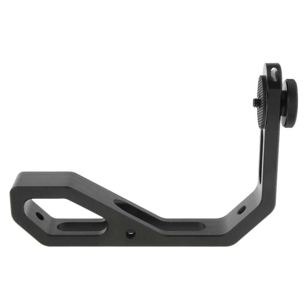 L-Type LED/Monitor Bracket Mount Holder for DJI 2 Handheld Gimbal Black