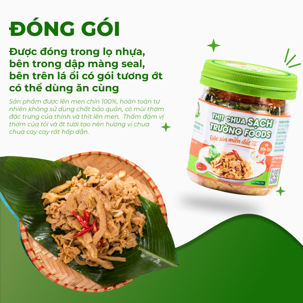 Combo 3 Hộp Thịt Chua Tỏi Ớt Trường Foods 180g/Hộp