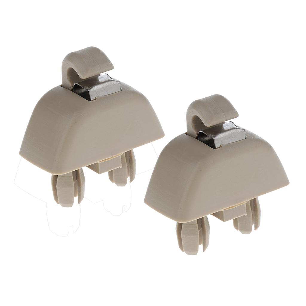2x2 Pieces Inner Sun Visor Hook Clips for A6 C6 VW Beige