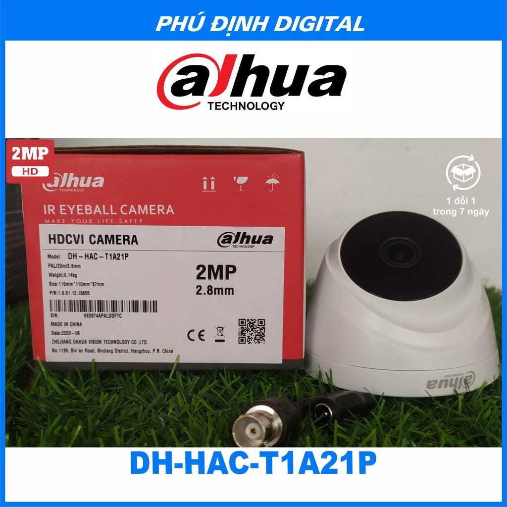 Camera HDCVI 2MP Dahua mã DH-HAC-T1A21P - Hàng Chính Hãng