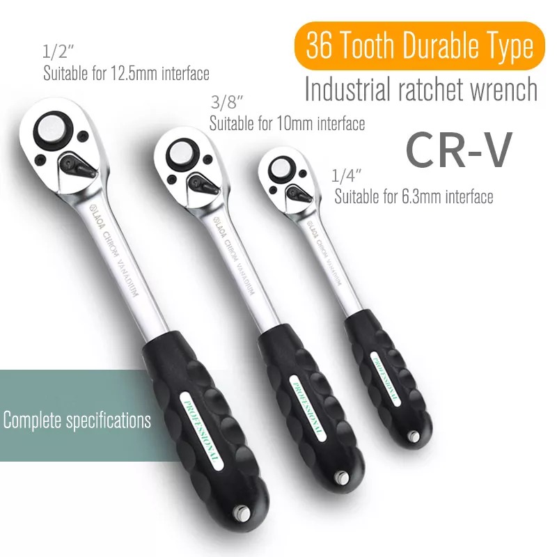 Bộ cờ lê ổ cắm ratchet LAOA chuyên dụng, thép CR-V chất lượng cao, hàng chính hãng