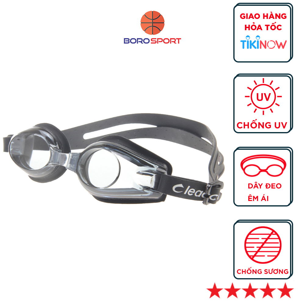 Kính bơi chống sương mờ, chống UV Cleacco, dây đeo được làm 100% silicone mềm mại, thoải mái, thiết kế không trơn trượt, độ co giãn và độ bền thách thức thời gian, dành cho vận động viên chuyên nghiệp hoặc người thích người đi bơi hằng ngày