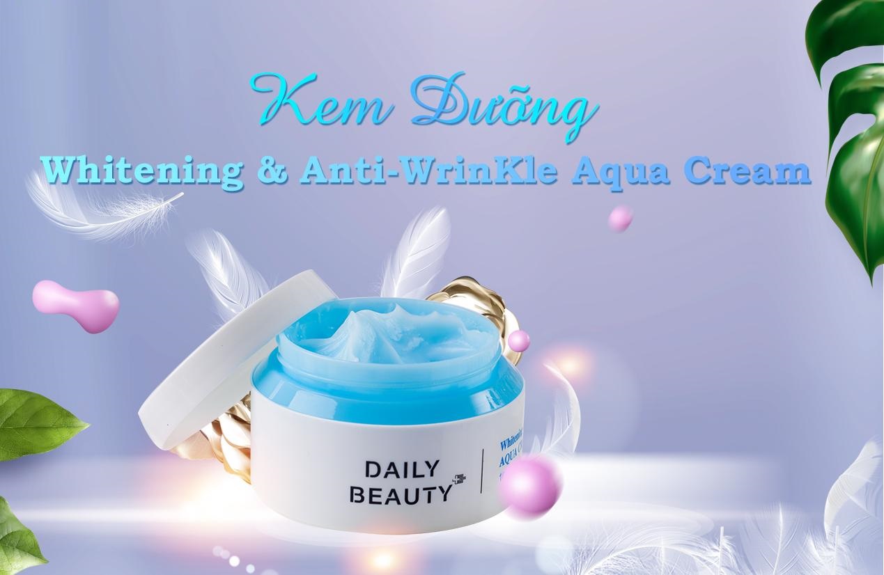 Combo 7 hộp Kem dưỡng Daily Beauty Intensive Anti-WrinKle Aqua Cream sản phẩm cấp nước cho da dầu nhập khẩu chính ngạch Hàn Quốc