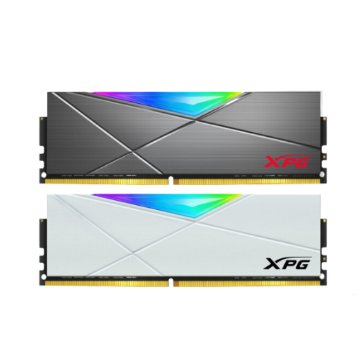 Ram máy tính Adata DDR4 XPG SPECTRIX D50 RGB 8GB Bus 3200MHz WHITE/GREY - Hàng chính hãng (BH 5 năm)