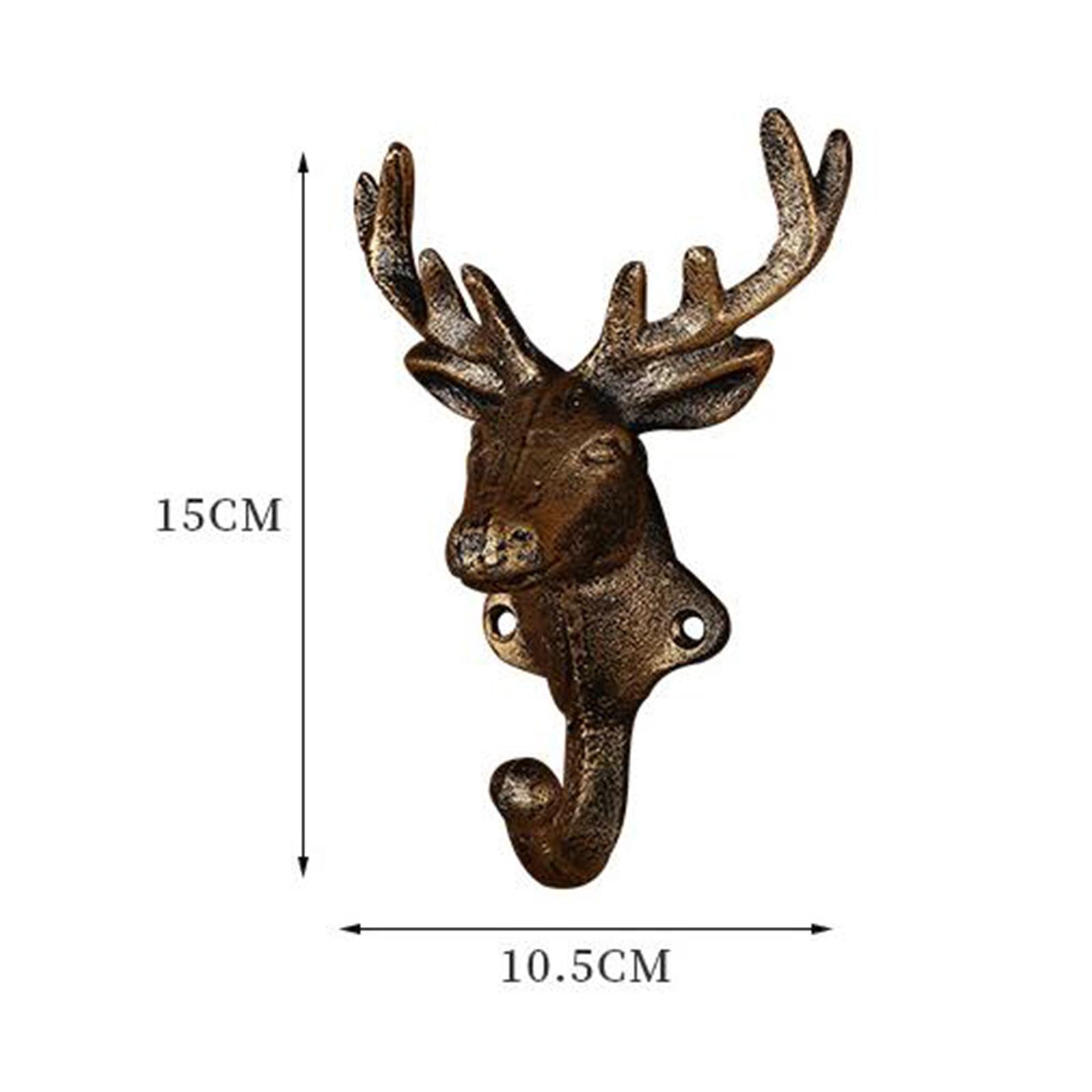 Deer Coat Hook Clothes Hanger Wall Mounted Holder Heavy Duty for Entryway