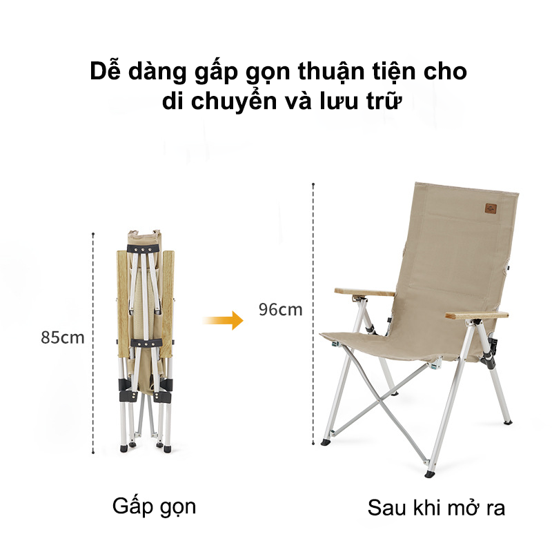 Ghế xếp thư giãn tùy chỉnh 3 mức NatureHike NH17T003-Y