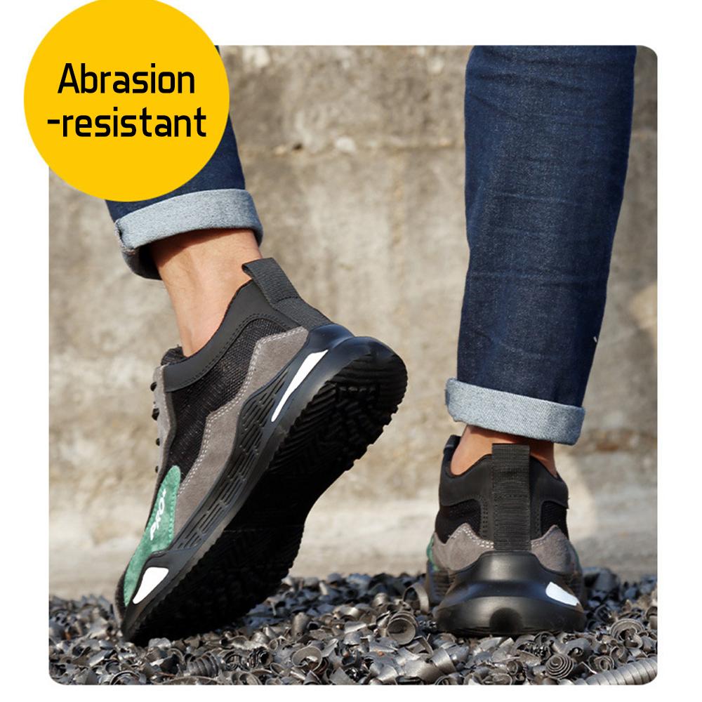 Men Work Shoes Lightweight Breathable Protective Shoes Safety Shoes Sneakers with Steel Caps