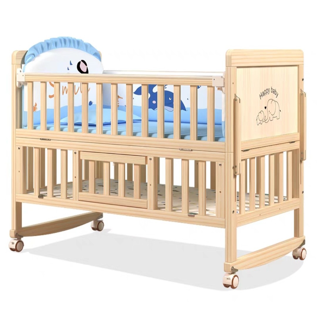 Giường cũi , giường ngủ cạnh giường bố mẹ , nôi chơi cho bé tặng kem màn
