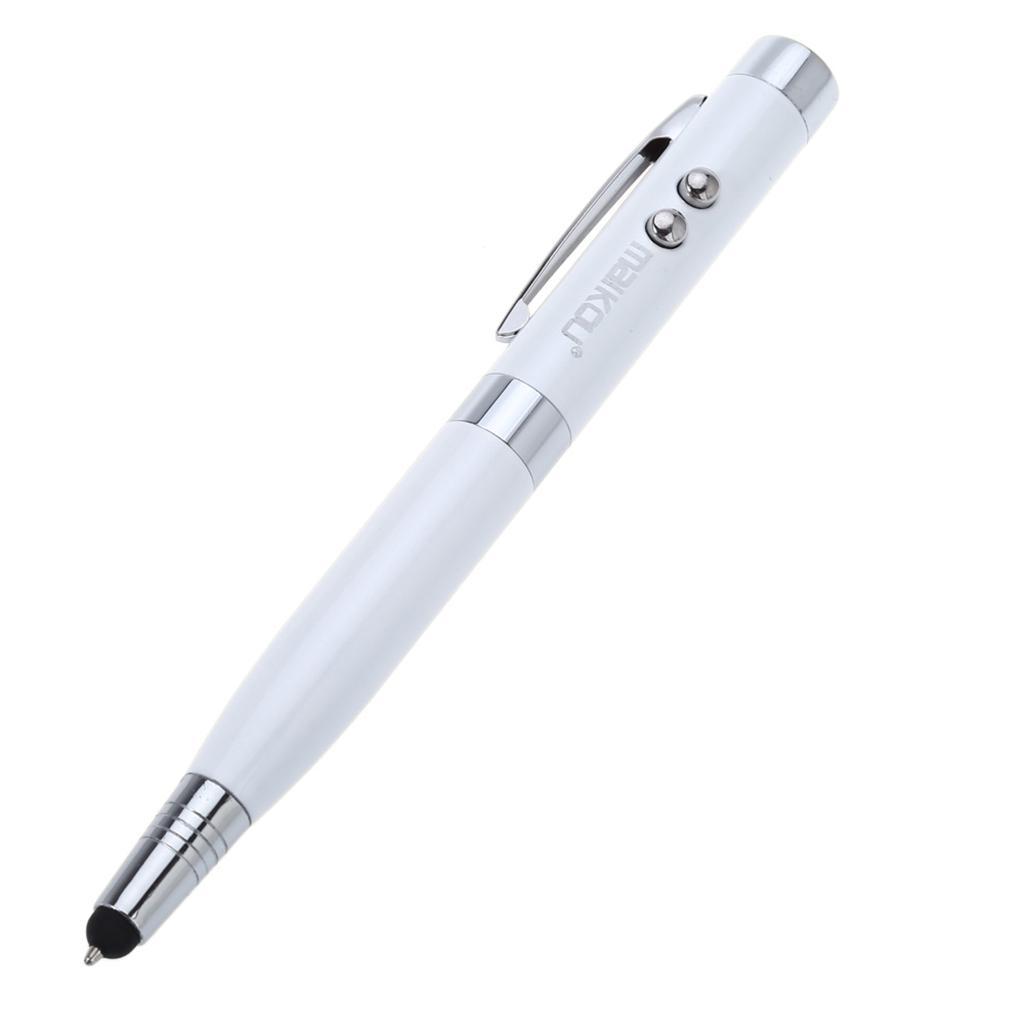 6 in 1 Capacitive Stylus Pen Touch Screen with USB Flash Drive 8GB White